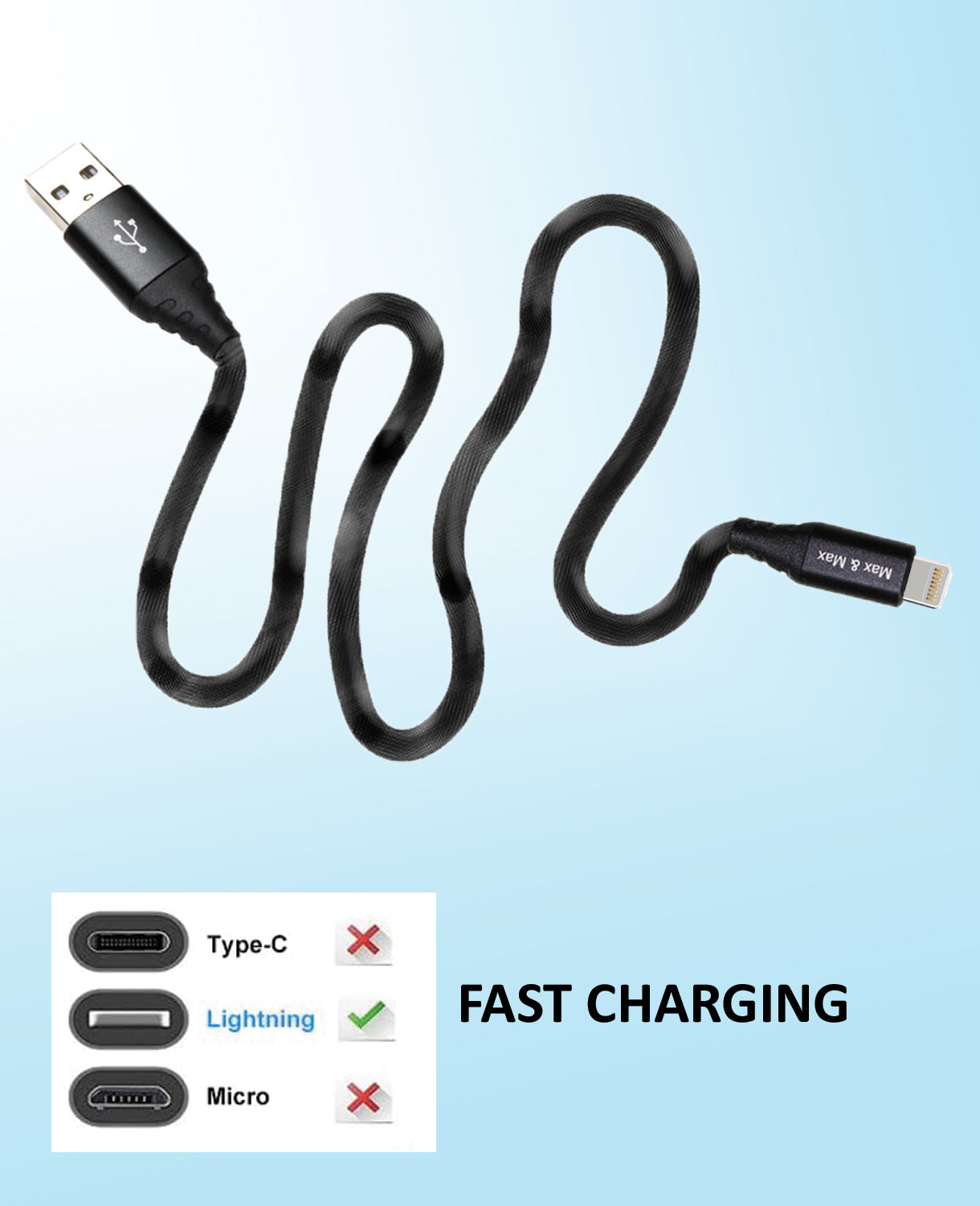 iPhone Charging Cable USB A to Lightning for iPhone 14/14 Pro/14 Plus/14 Pro Max, iPhone 13-8 -Black iPhone Charging Cable USB A to Lightning for iPhone 14/14 Pro/14 Plus/14 Pro Max, iPhone 13-8 -Black